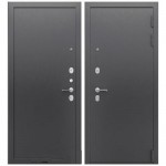 Дверь мет. Прагматик 9см (860R) правая Букле Графит/Галеон Хром/БОН 93 Шток Хром