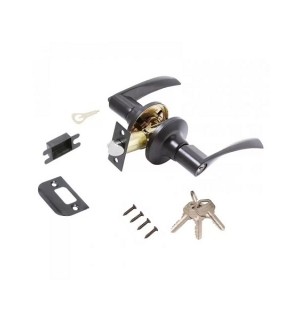 Защелка врезная 3В2-01 8901 ЕТ BL СТАНДАРТ черная ключ,фиксатор