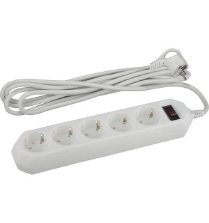 Удлинитель 5*3м USF-5es-3m-W ПВС 3*0,75 белый ЭРА