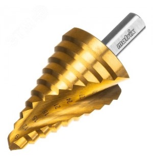 Сверло по металлу ступенчатое 9-36мм шаг 3мм HSS,спирал.проф.трехгр.хв MATRIX