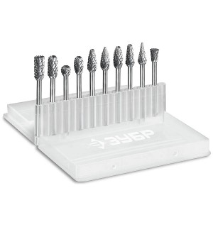 Набор борфрез твердосплавных,хв-к 3мм Профессионал 28816-Н10 ЗУБР