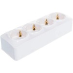 Розетка 4-м ОП 16А IP20 с/з бел IONICH 1447