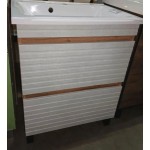 Тумба+умыв. Сальвадор бетон/дерево 650 + умывальник Амадей 650 (белый)