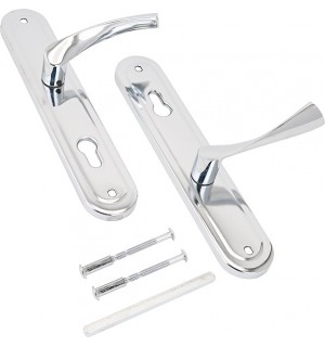 Ручка на планке 103-1 85мм АВ хром АЛЛЮР/20