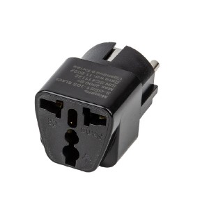 Переходник сетевой 10А 2500Вт с/з черный S-GES1-10S UNIEL