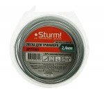 Леска для триммеров 2,4мм BGT3535-2.4-OМ-10 10м Круг металл корд,блистер STURM!