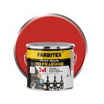 Грунт-эмаль по ржавчине 3в1 красная 2,7кг FARBITEX/