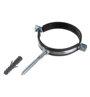 Хомут сантехнический 110-114мм -4" М8  с дюбелем