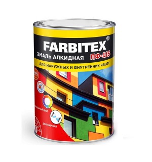 Эмаль ПФ-115 графит 7024 0,8кг/6шт FARBITEX