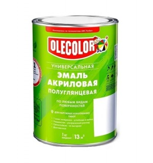 Эмаль акриловая бел.матовая  3,5кг/Оле колор