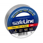 Изолента ПВХ серо-стальная  15мм*10м Safeline