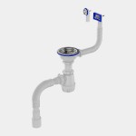 Сифон Aquant  B0178-20-MR с выпуском 3 1/2 с гофр 40*40/50