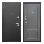 Дверь мет. Толстяк 10см (860L)левая букле черный Ясень графит эмаль
