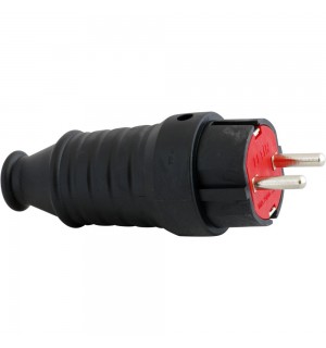 Вилка эл. с/з прям.каучук 16А IP44 UNIVersal 602227 250B