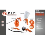 Набор пневмоинструмента PTS10-D (краск.,пистол. д/прокачки,промывки, 5м шланг)П.И.Т.