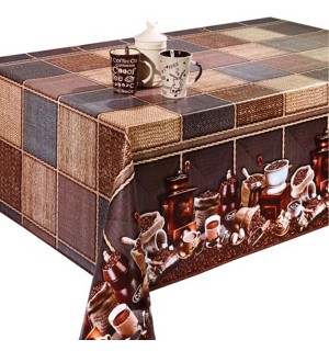 Клеенка Декорама  060А н/тк /1,4м*20м/ Кофейные зерна на кор.фоне
