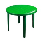 Стол пластм. круглый зеленый (900х900х750)