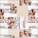 Клеенка Декорама  067А  н/тк /1,4м*20м/ кофе и круассаны
