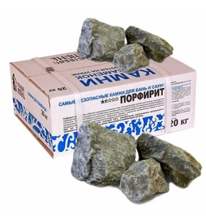 Порфирит камни 20кг коробка универсал,колотый