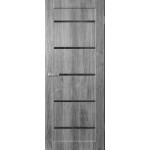 Полотно дверное ПО S02 900 Дуб стоунвуд  Микрофлекс черный пластик