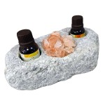 Ароманабор (испаритель из натур.камня,масло эфирное 2*15мл,гималайская соль апельсин и лимон