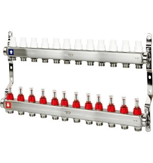 Коллекторная группа 1"х 3/4"с расходом.12 вых. VR113-12A