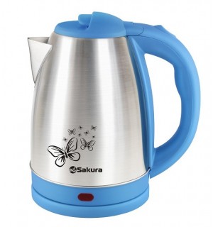 Чайник 1,8л. SA-2147BL диск нерж+голуб