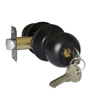 Защелка врезная 3Ш-01 VRATA черный мат ключ фиксатор